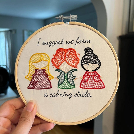 Buffalovely - Calming Circle Hocus Pocus Embroidery Hoop