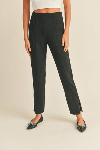 Miou Muse - Suede Pants with Elastic Waist