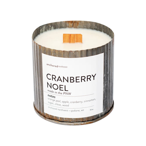 Anchored Northwest - Cranberry Noel Wood Wick Rustic Farmhouse Soy Candle