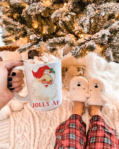 Love You a Latte Shop - Jolly AF Vintage Santa 15 oz Mug