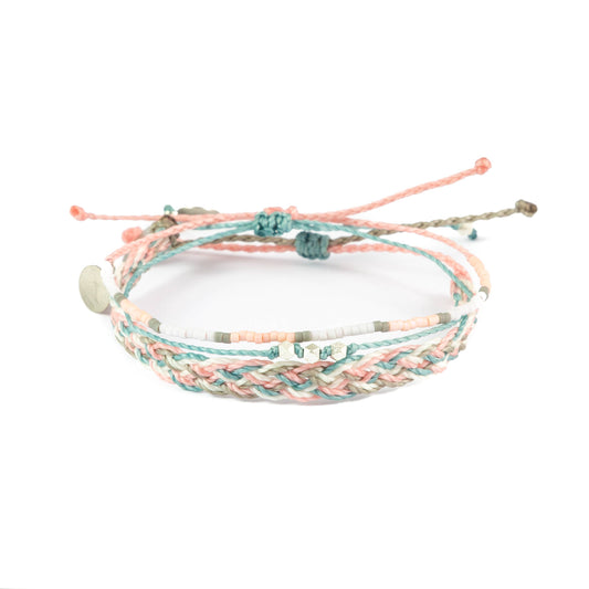 Nica Life - Soft Pink & Grey Bracelet Stack