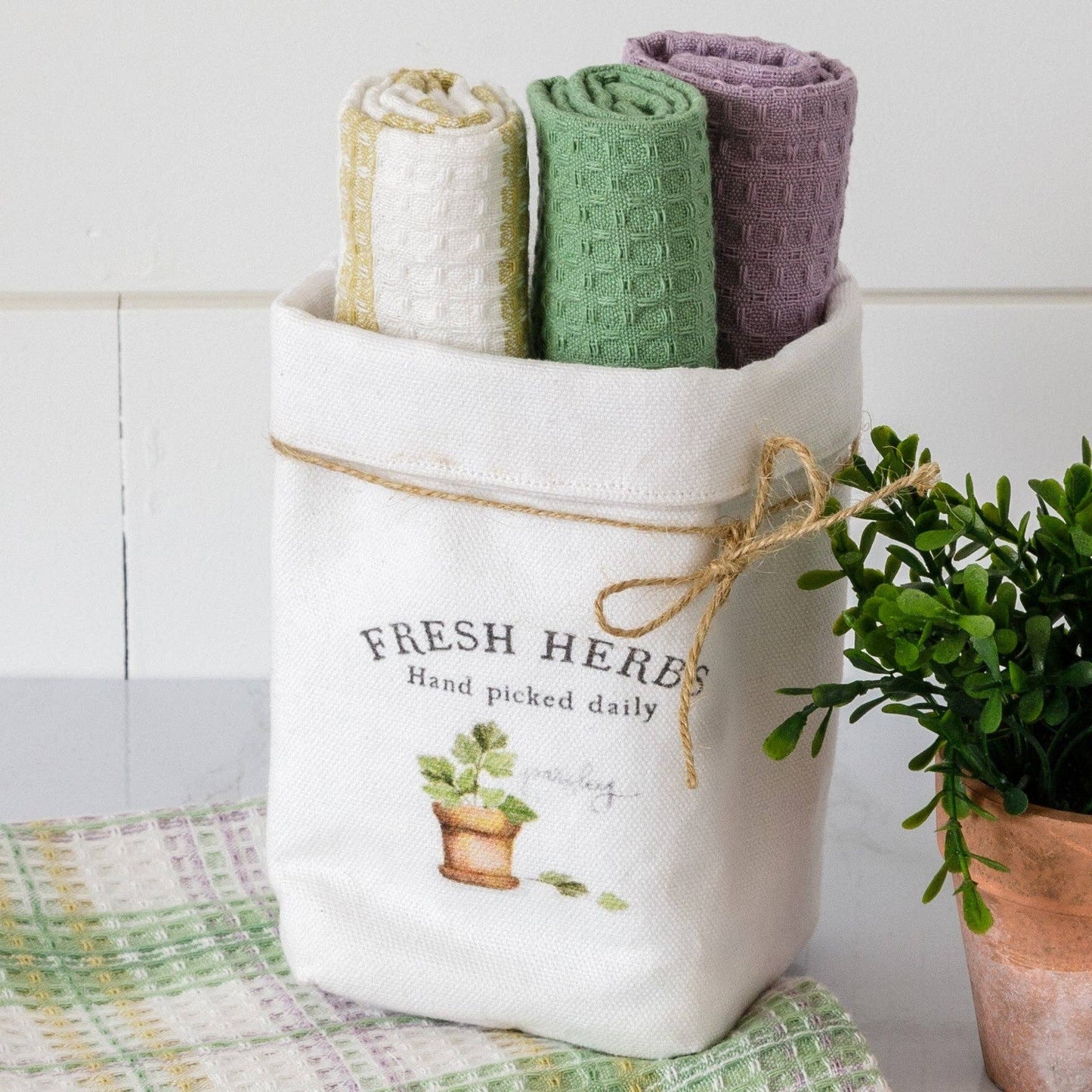 Audrey's - Dish Cloth Set - Fresh Herbs (SET OF 4)