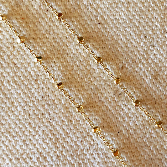 GoldFi - 18k Gold Filled 1mm Spaced Beaded Chain