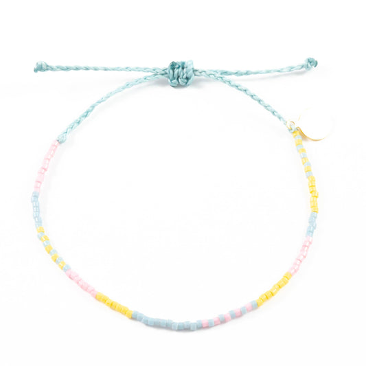 Nica Life - Blush Sunflower & Ocean Boho Beaded Bracelet