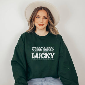 Bash - St. Patricks Day Sweatshirt, Lucky, Graphic Apparel