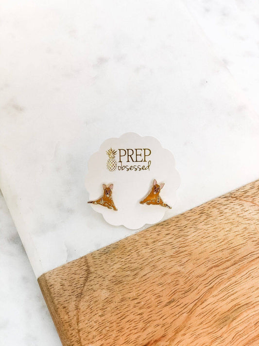 Prep Obsessed Wholesale - German Shepherd Pet Enamel Stud Earrings