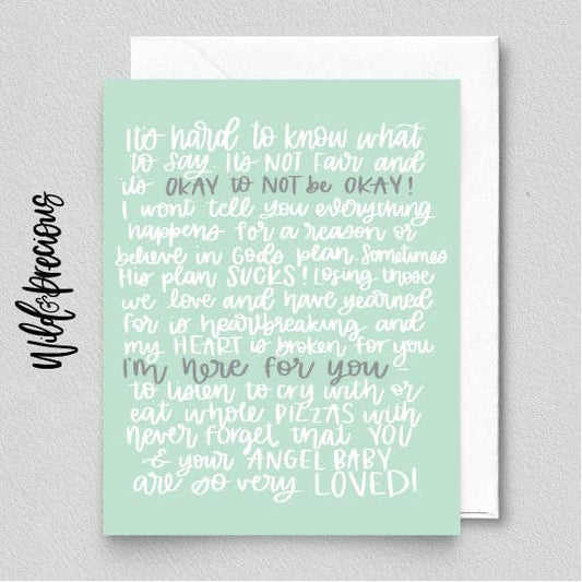 Wild & Precious - Angel Baby/Babies - Miscarriage Card - Pregnancy Loss Card