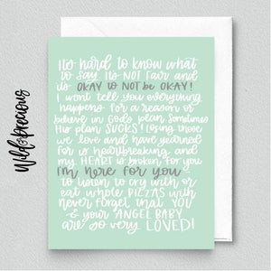 Wild & Precious - Angel Baby/Babies - Miscarriage Card - Pregnancy Loss Card