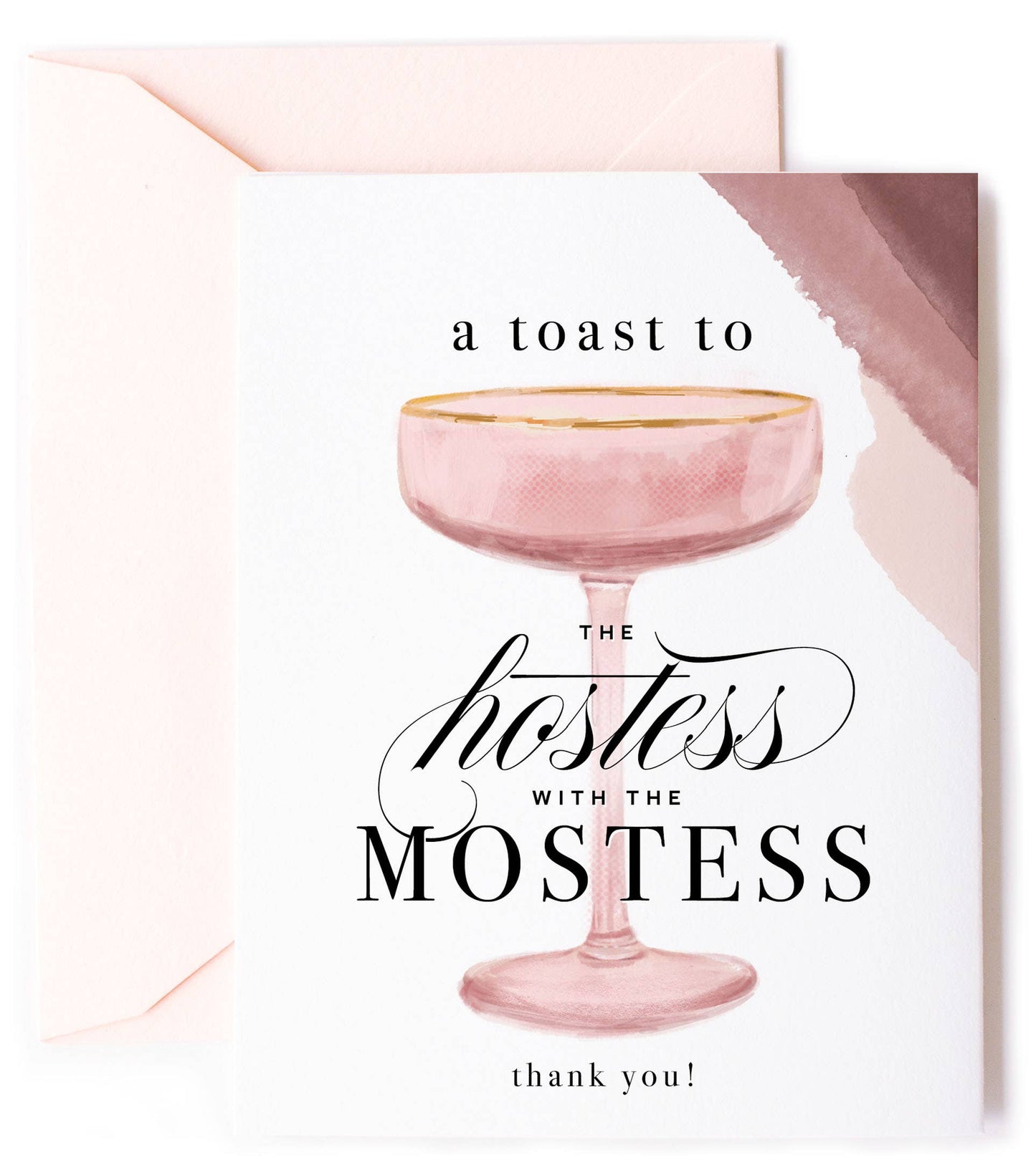 Kitty Meow Boutique - Hostess with the Mostess - Champagne Thank You Card