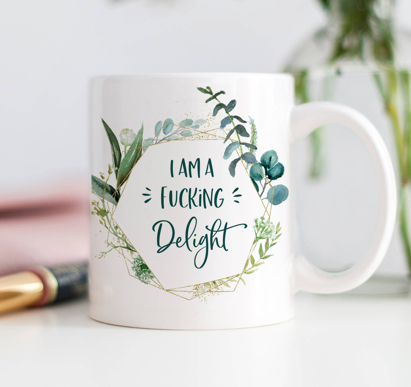 Digibuddha - I Am A Fucking Delight Mug, Sarcastic Funny Coffee Mugs