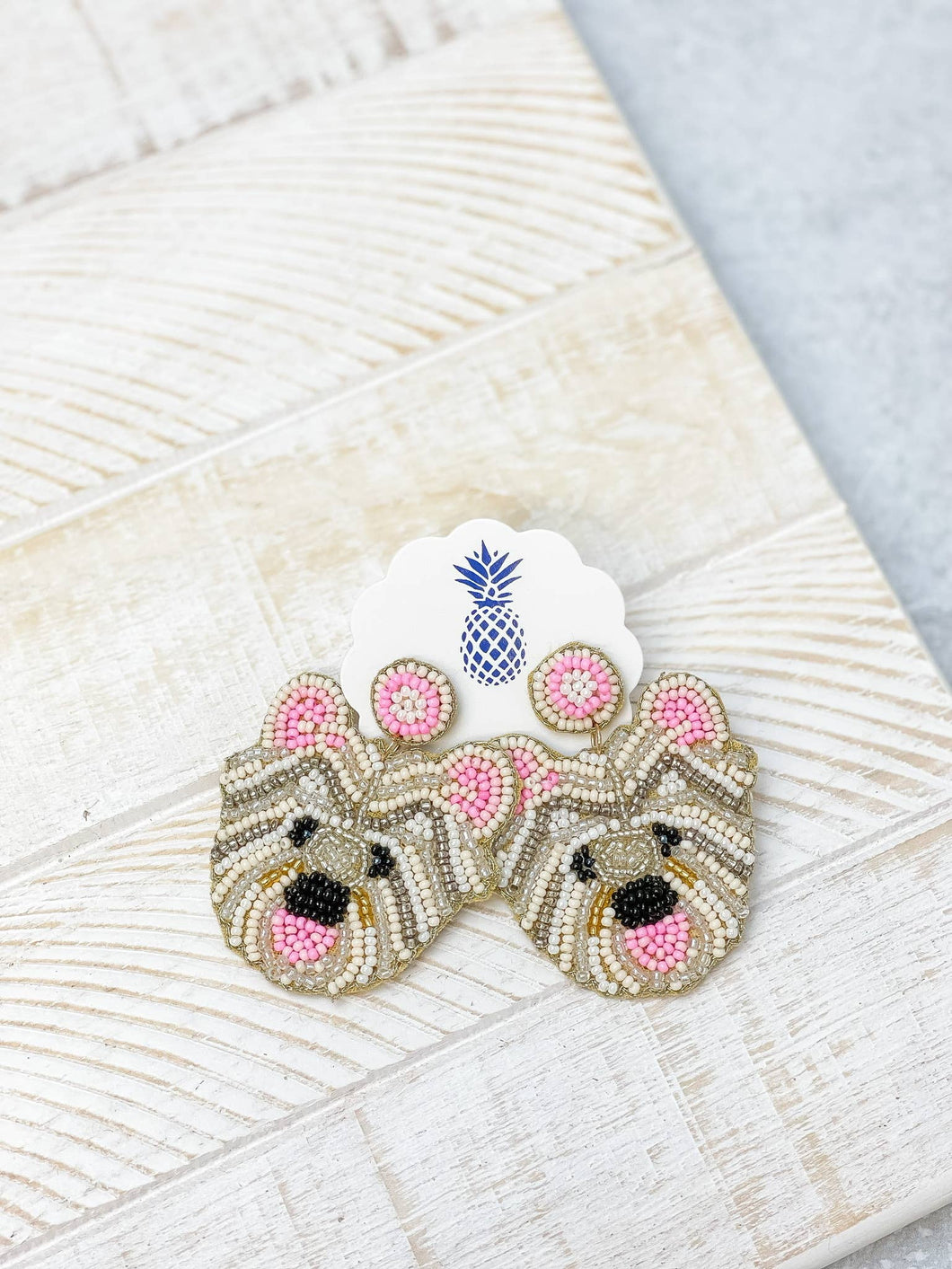 Prep Obsessed Wholesale - Terrier Seed Bead Dangle Earrings