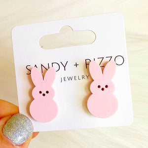 Sandy + Rizzo - Pink Bunny Stud