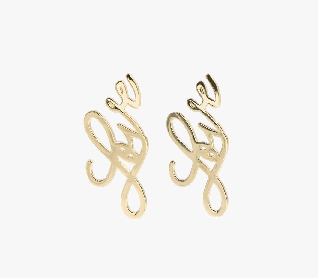 Brianna Cannon - Gold Love Stud Earrings