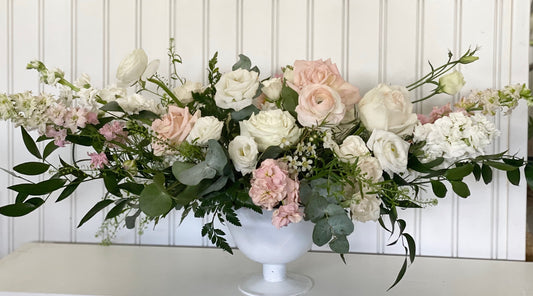 Arrangement - Large Oblong Ivory & Blush