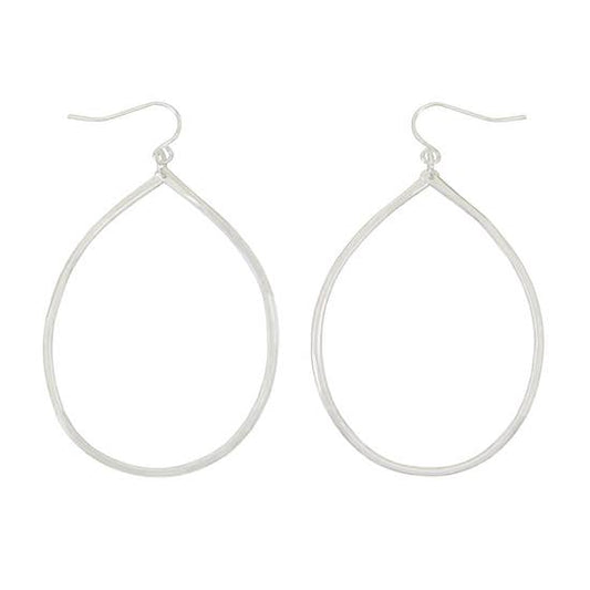 Silver Hoop Chandelier Earrings