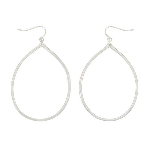 Silver Hoop Chandelier Earrings