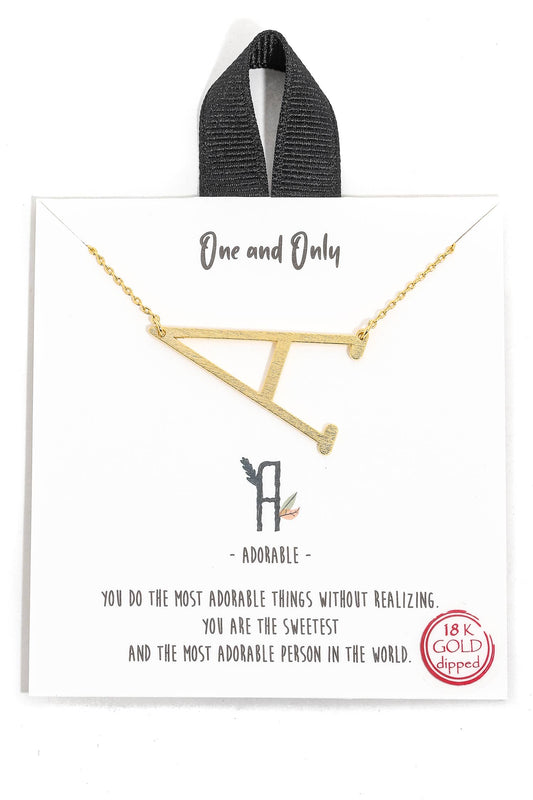 Anarchy Street - 18k Gold Dipped Initial Letter Necklaces