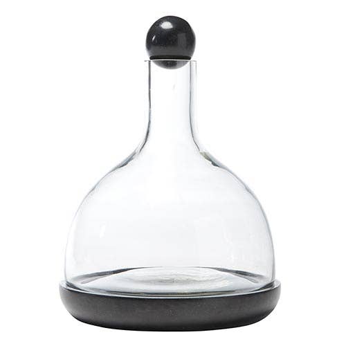 Santa Barbara Design Studio by Creative Brands - Black Marble and Glass Wine Carafe