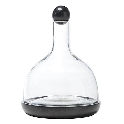 Santa Barbara Design Studio by Creative Brands - Black Marble and Glass Wine Carafe