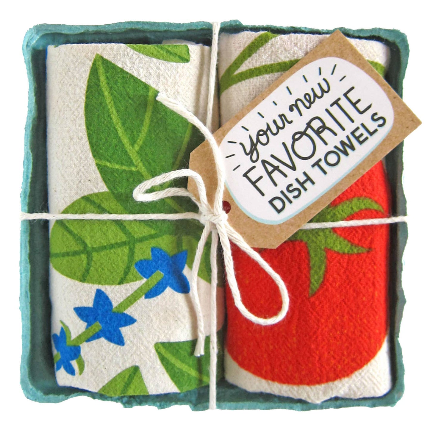 The Neighborgoods - Tomato Basil - Dish Towel Set of 2