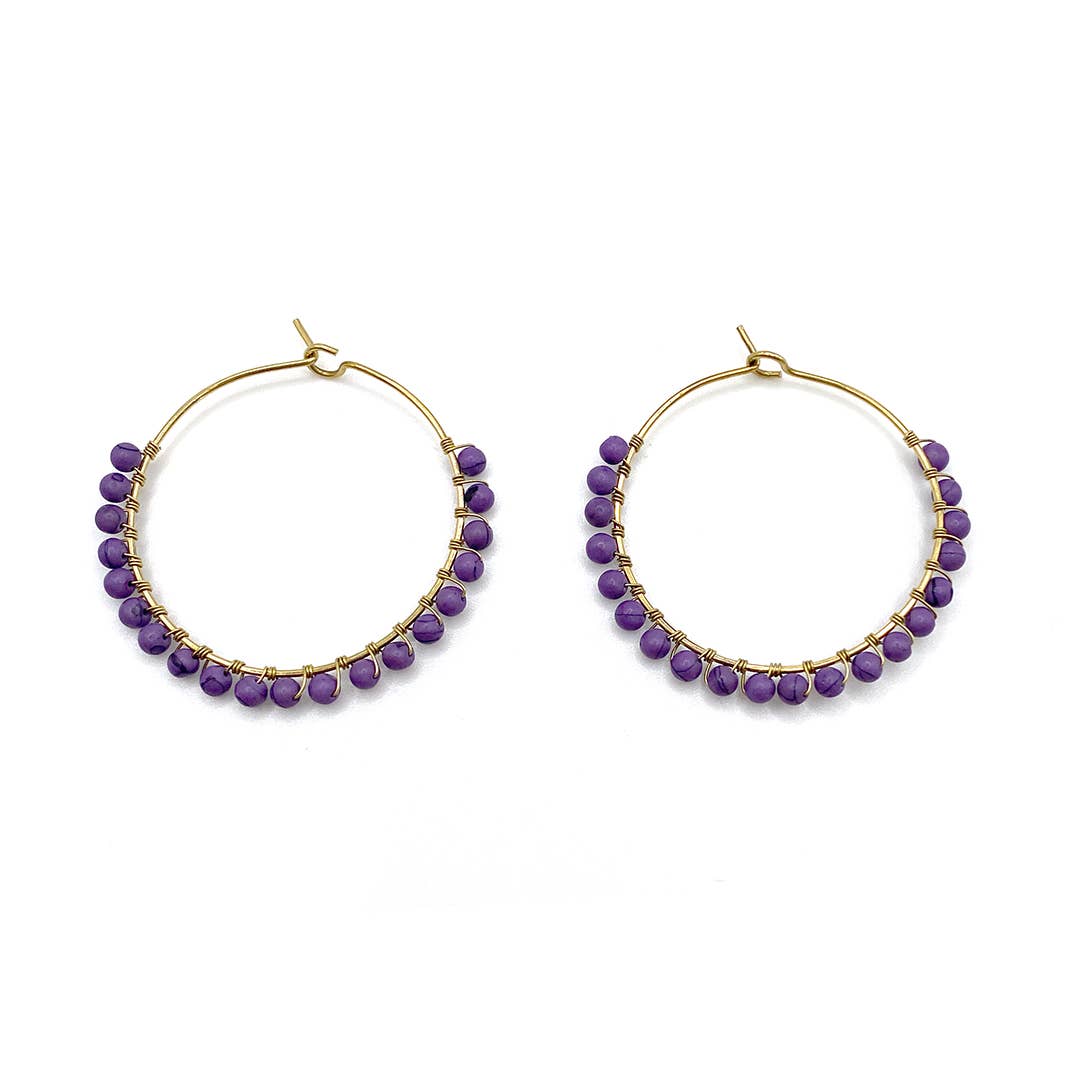 PURPOSE Jewelry - Luni Hoops in lavender