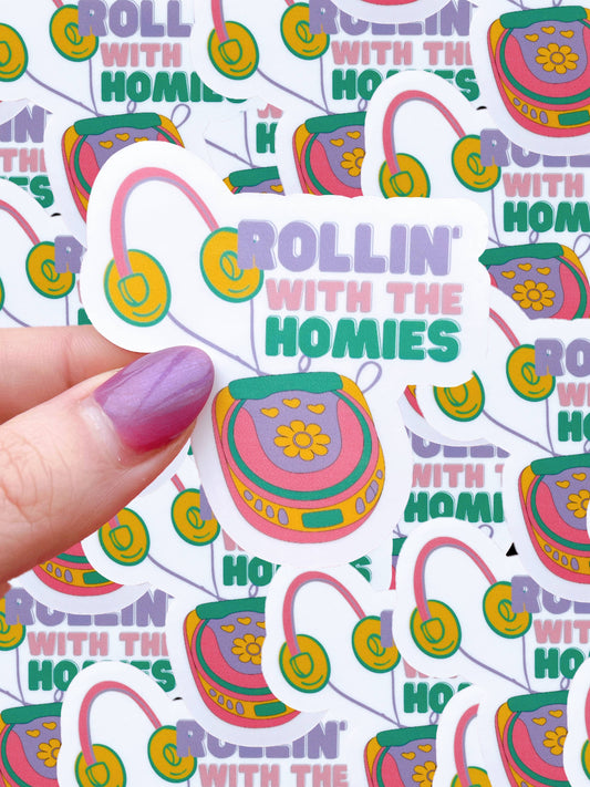 Typo Lettering Co - Rollin with the homies, clueless inspired waterproof sticker