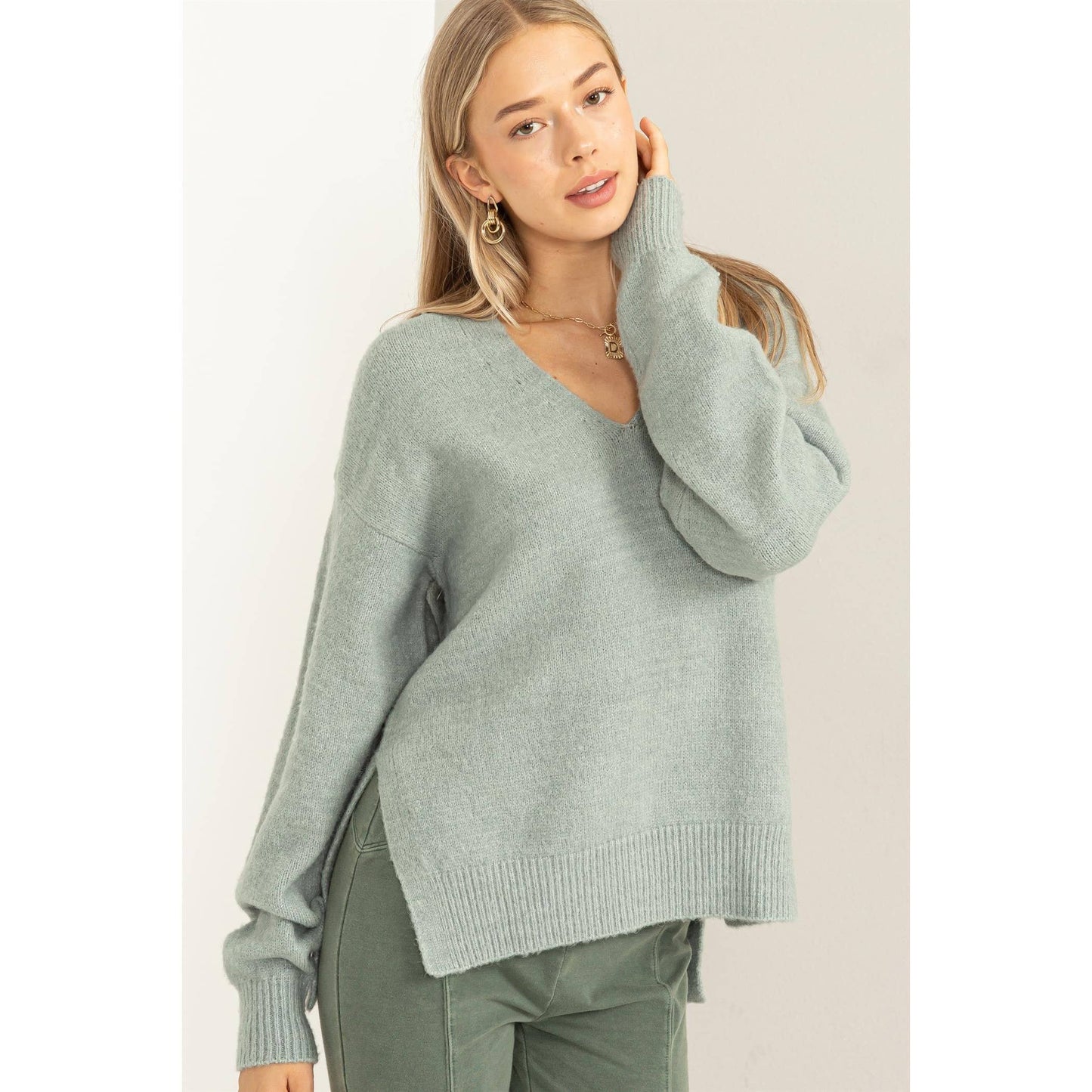 HYFVE - Enticing Endeavor V Neck Sweater