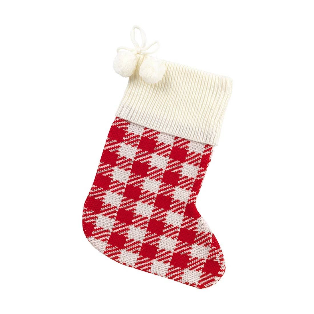 Viv&Lou - Red Check Knit Stocking