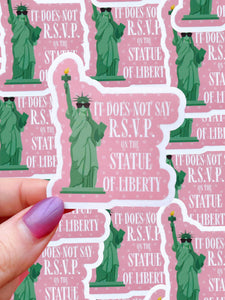 Typo Lettering Co - Statue of Liberty clueless inspired waterproof sticker