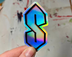Pretty Good Cards - Holographic "Cool S" 90s Sticker
