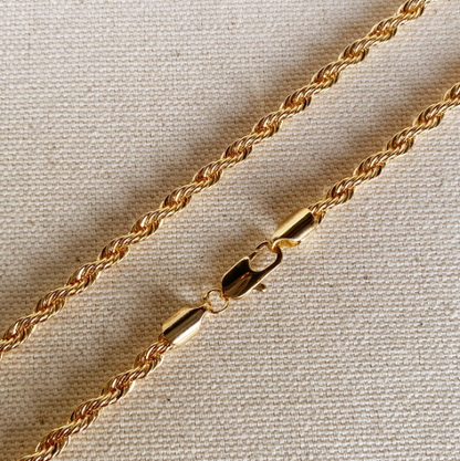 GoldFi - 18k Gold Filled Rope Chain In 4.0mm Thickness Gold Chain