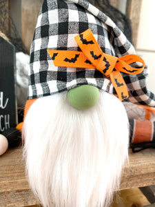 Kate + Em - 6" Mini Halloween Check Gnome, Boy Or Girl: Boy / Green