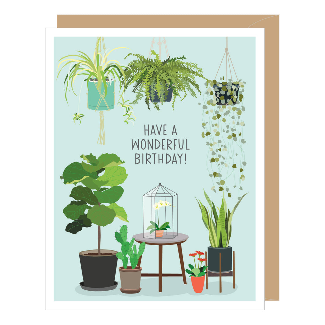 Apartment 2 Cards - Potted Houseplants Birthday Card