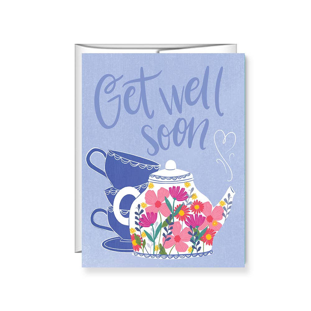 Pen & Paint - Get Well Soon Card, Teapot