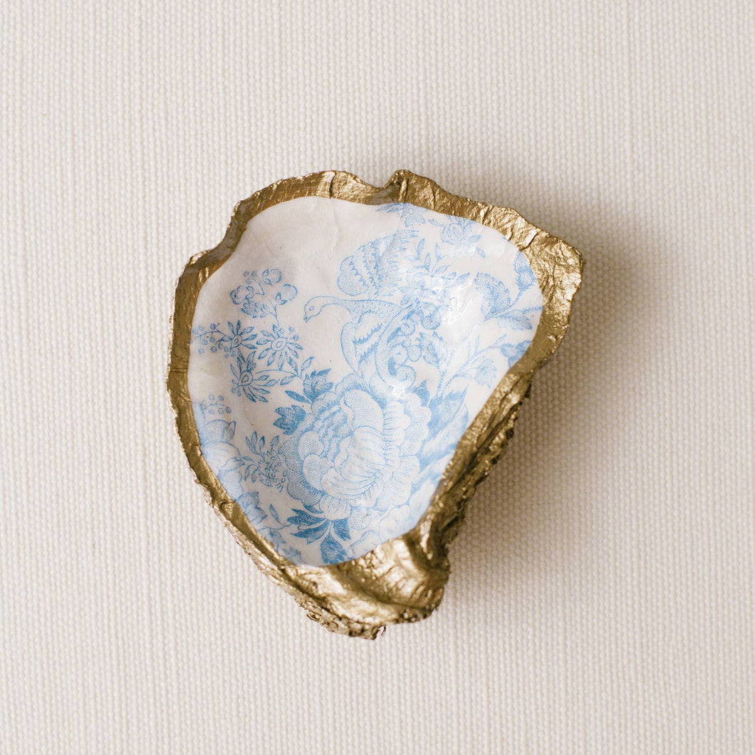 Grit and Grace Studio - Decoupage Oyster Jewelry Dish: Tea Revelry