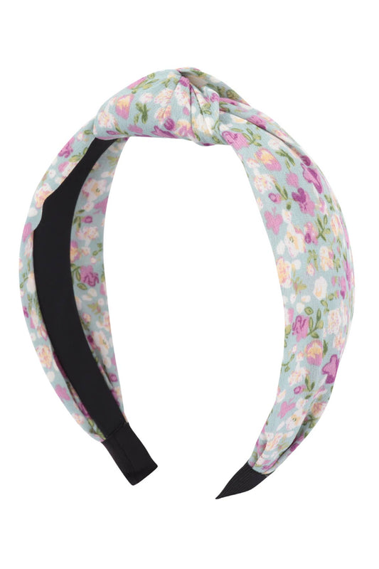 MYS Wholesale Inc - HDH3705-FLORAL PRINT KNOTTED HEADBAND HAIR ACCESSORIES