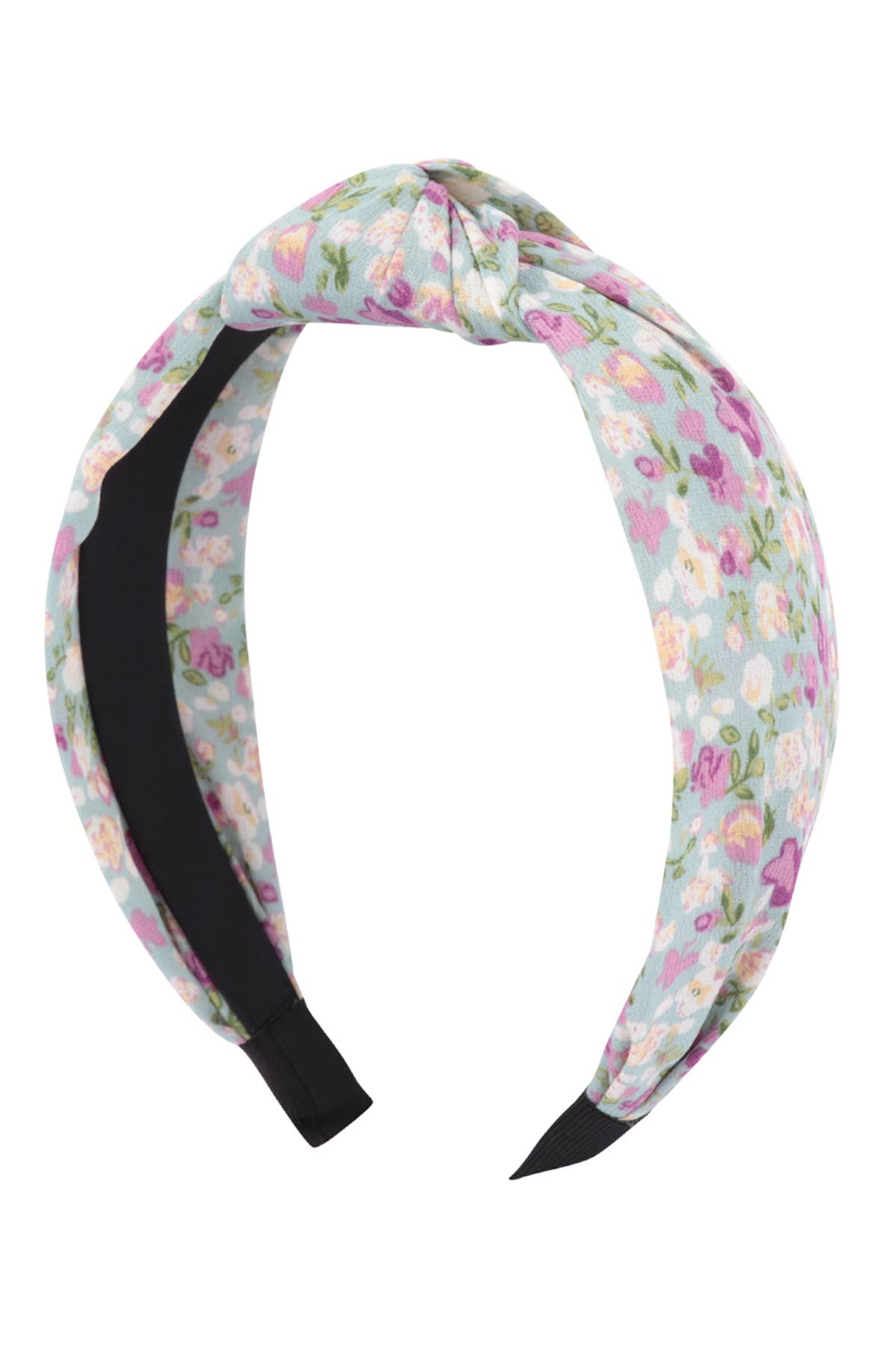 MYS Wholesale Inc - HDH3252 - KNOTTED FLORAL FABRIC COATED HEADBAND