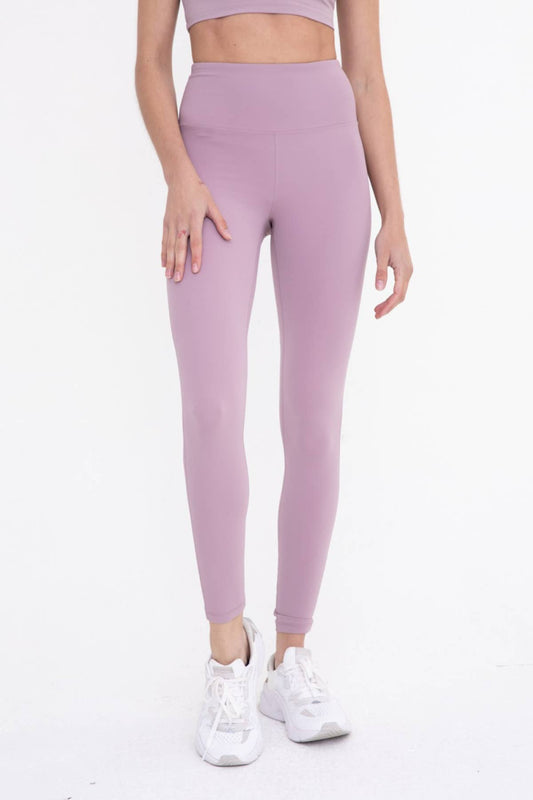 Mono B - Mauve Lycra High-Impact Leggings