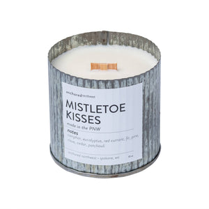 Anchored Northwest - Mistletoe Kisses Wood Wick Rustic Farmhouse Soy Candle