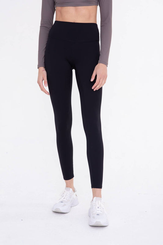 Mono B - Black Manhattan Minimal High-Waist Leggings