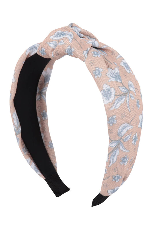 MYS Wholesale Inc - HDH3706-FLORAL PRINT KNOTTED HEADBAND HAIR ACCESSORIES