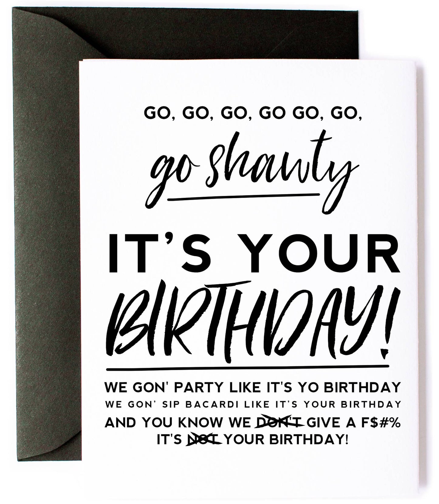 Kitty Meow Boutique - 50 Cent Party Like It's Your Birthday Card