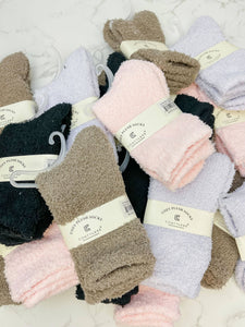 Prep Obsessed Wholesale - Cozy Solid Sherpa Socks