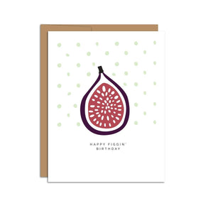 HAZELMADE - "Happy Figgin Birthday" Fig Pun / Birthday / Greeting Card