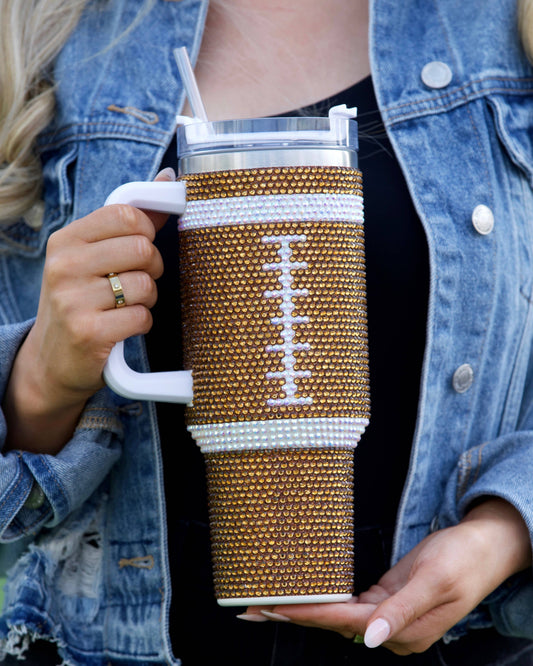 Live Love Gameday® - Bedazzled Football Tumbler