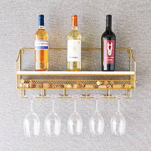Twine - Gold Wall Mounted Wine Rack & Cork Storage