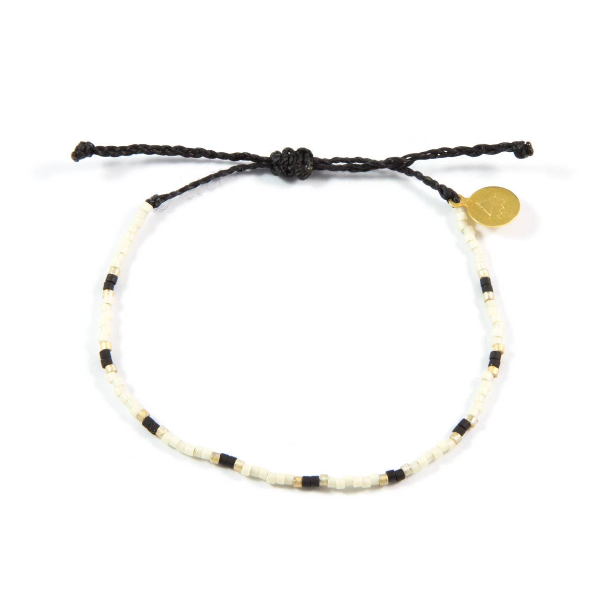 Nica Life - Black & Gold Two Tone Dot Bead Bracelet