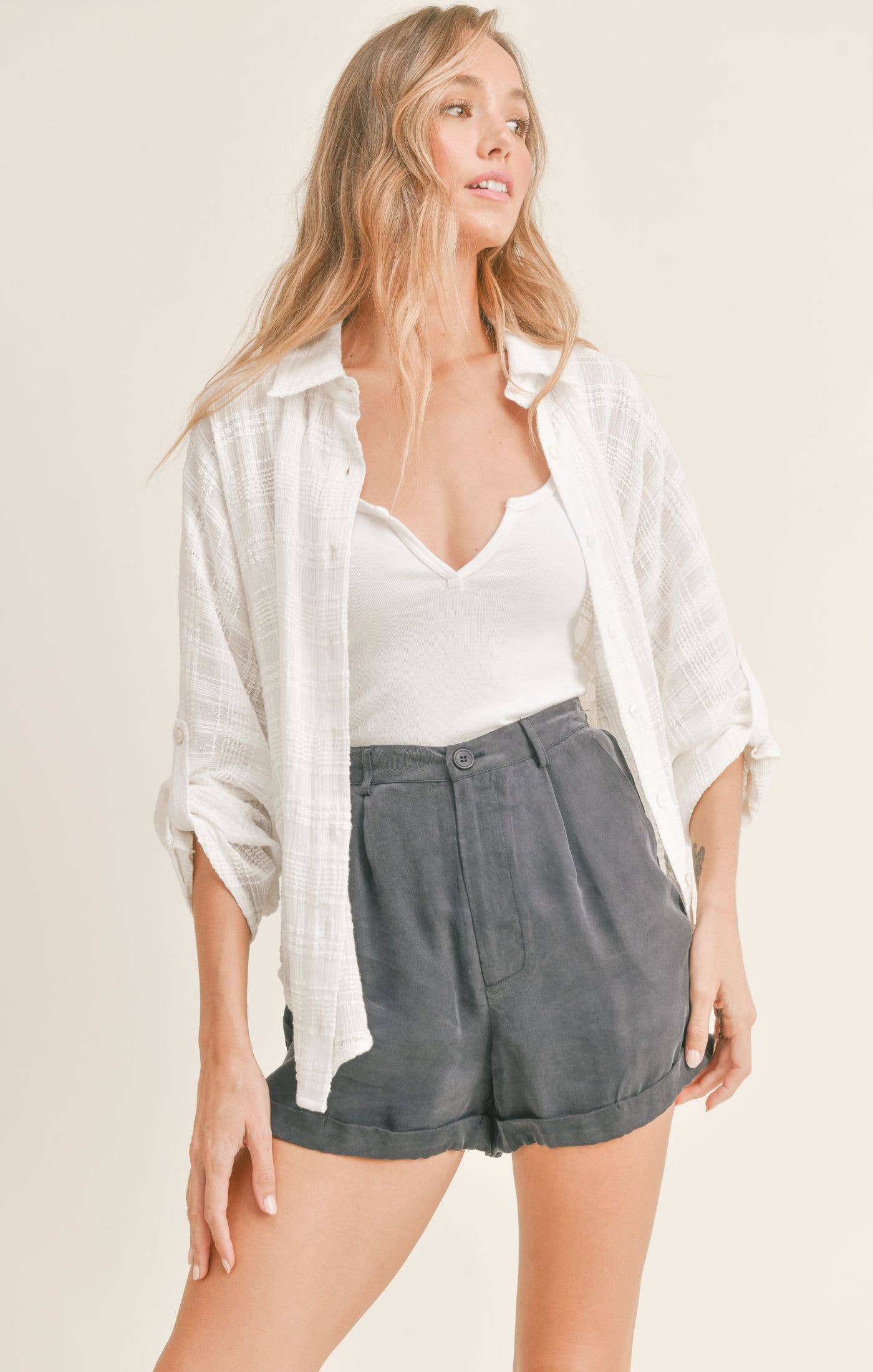 Sadie & Sage - Natural Life Button Down Shirt