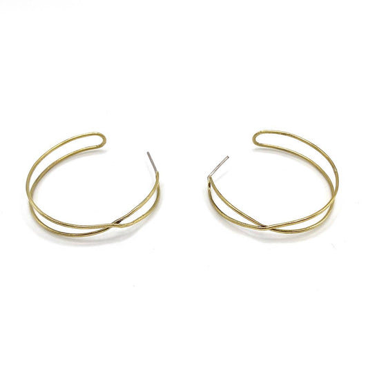 PURPOSE Jewelry - Infinity Hoops - Brass