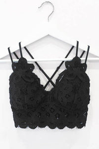 42POPS - Crochet lace bralette w/ removable bra pads